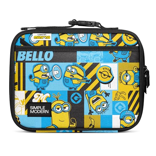 Minions Kids Lunch Box & Insulated Lunch Bag for School (Regular / Minions: Bello)