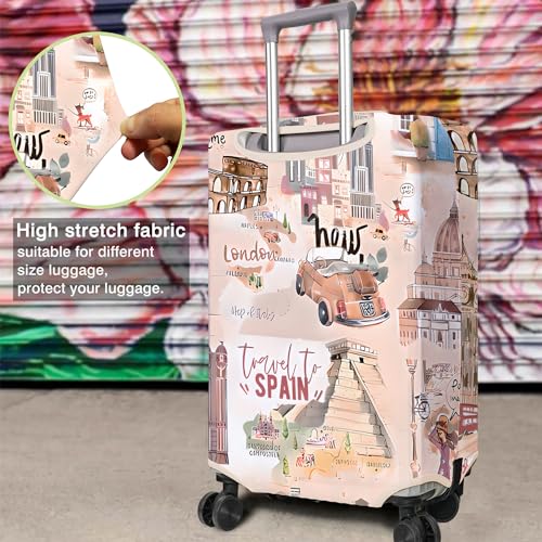 Travel Luggage Cover Suitcase Protector Fits 18 (B-4 / M(22-24in))