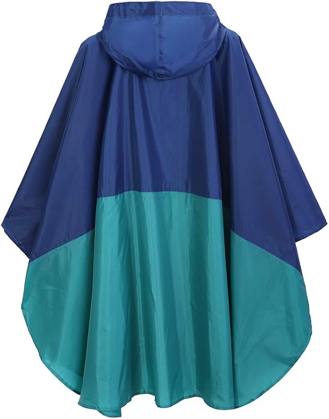Rain Poncho Jacket Coat Hooded Zipper Style - Image 7