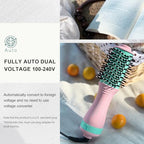 Dual Voltage Travel Dryer Styler in One (50mm Oval / Macaron Pink)