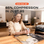 Vacuum Bags for Clothing Travel with Rechargeable Air Pump (15 Combo+Pump)