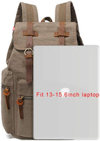 AUGUR High Capacity Canvas Vintage Backpack - Image 5