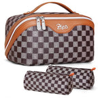 Travel Makeup Bag Organizer Cosmetic Bag (08-B-Brown)