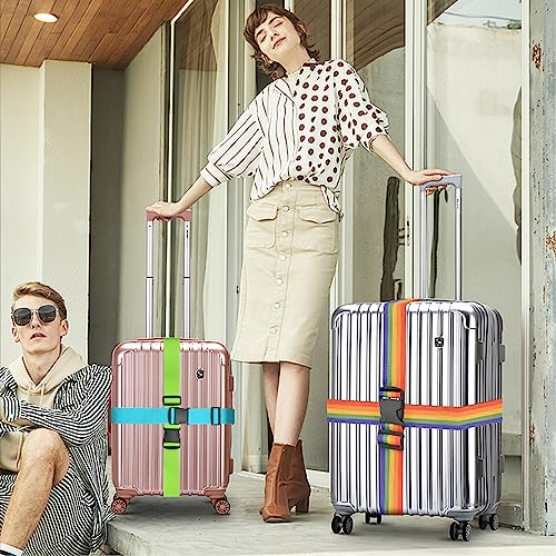 Luggage Straps for Suitcases (Black / 8Pcs)