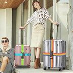 Luggage Straps for Suitcases (Black / 8Pcs)