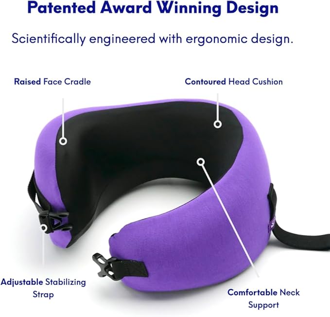 C CUSHION LAB Travel Pillow, Award-Winning Patented Ergonomic Design - Image 3