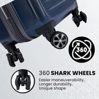 Rails 2 Piece Luggage Set with 360° Spinner Wheels (Carbon Blue / 2-Piece Set)