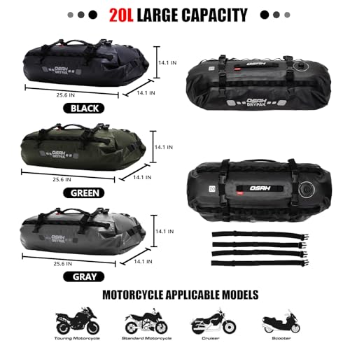 Waterproof Duffel& Luggage Bag (20L / Green)