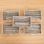 5 Drawerss Necklace Organizer Box (Grey-5 layer necklace)
