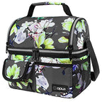Insulated Lunch Bag Women (Floral Gray)