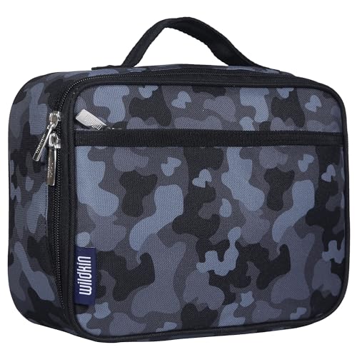 Kids Insulated Lunch Box (9.75 x 7 x 3.25 inches / Black Camo)