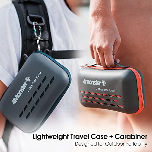 Quick Dry Travel Towel with Case & Carabiner (Spring Green / 59.00" x 30.00")