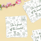 50Pcs She's Fresh off The Market Bridal Shower Napkins (Green)