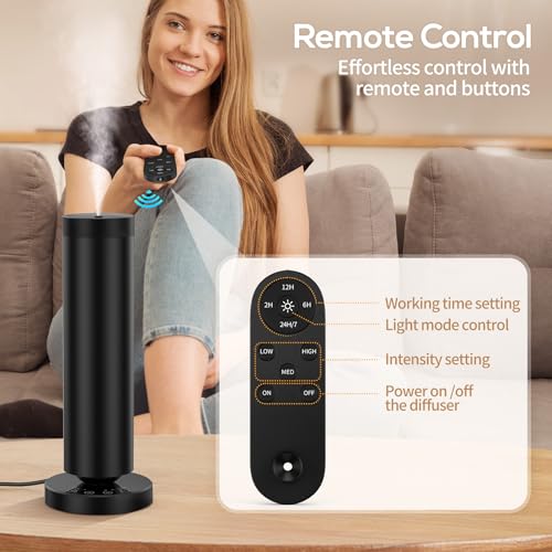 Waterless Diffuser with 108ML Essential Oils (Black)