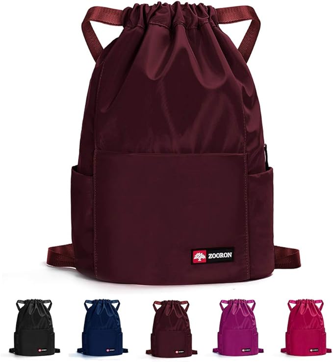 ZOORON Waterproof Drawstring Gym Backpack Bag by ZOORON