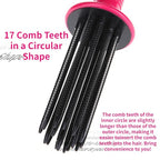 17 Teeth Curly Hair Brush (Round Red)