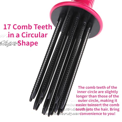 17 Teeth Curly Hair Brush (Round Purple)