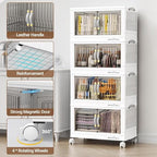180Qt Stackable Storage Bins with Lid (White / 45QT-4Pack)