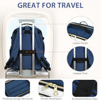 Laptop Backpack Computer Backpack 17 Inch Men (17.3 Inch / Beige/Haze Blue/Black)