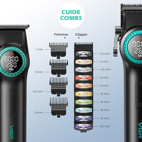 001/977/377 3-in-1 Barber Kit with Clipper Trimmer Foil Shaver, Black (001 3 in 1 Black)