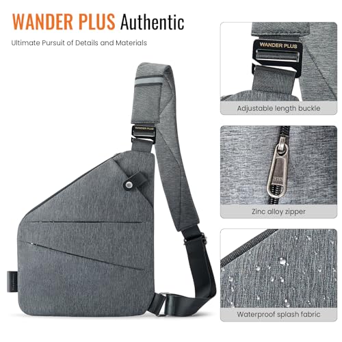 PLUS Anti Theft Crossbody Bag (Grey)