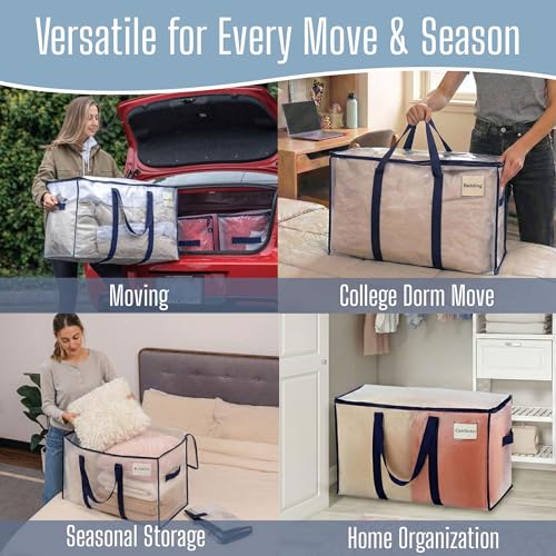 6 Pack Heavy Duty Moving Bags (6 Pack / Clear)