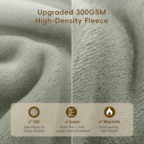 Fleece Blanket Queen 90"x90" (Seagrass / Queen(90" X 90"))