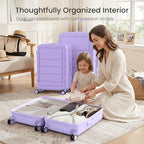 G Series Luggage set 3pcs (Lavender Purple / 3-Piece Set (20/24/28in))