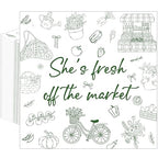 50Pcs She's Fresh off The Market Bridal Shower Napkins (Green)