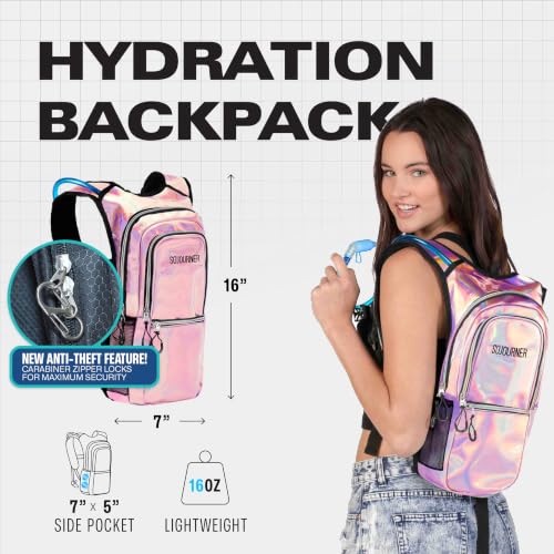 SOJOURNER Rave Hydration Pack Backpack (Holographic - Pink)