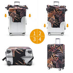 Travelkin Luggage Covers For Suitcase Tsa Approved Suitcase Cover Protector (Leaves-Green / S)