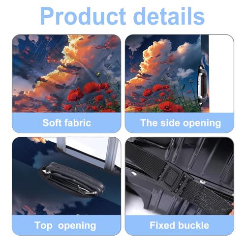 Safflower Luggage Cover Washable Suitcase Protector Anti (safflower / L(28-30inch suitcase))