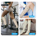 Extra Thick Wide Calf Compression Socks for Women&Men Plus Size 20 (2 Pairs-polkadots / X-Large)