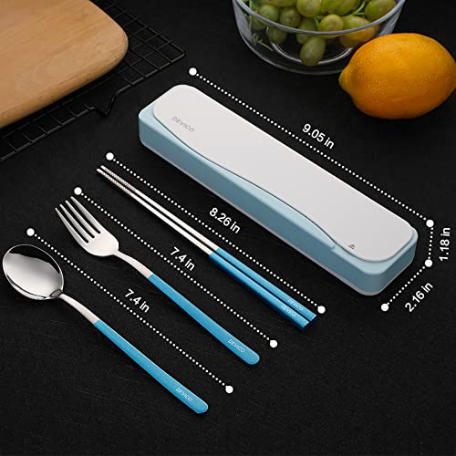 Travel Utensils with Case (Blue)