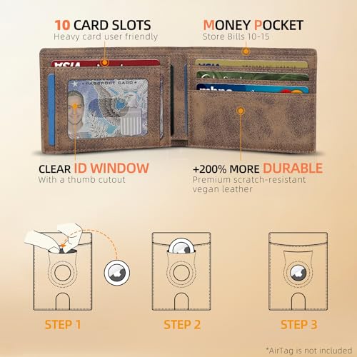 AirTag Wallet (Crazy Horse Brown)