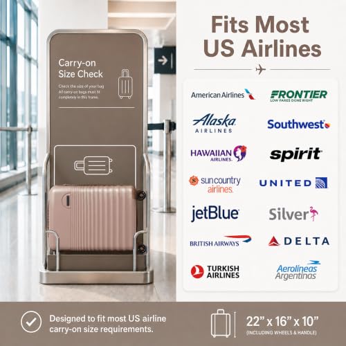 Carry On Luggage 22x14x9 Airline Approved Suitcase with Wheels (Champagne Gold / 3 Piece Sets (20/BP/TB))