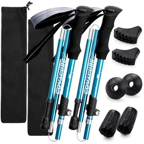 Hiking Poles 7075 Aluminum Tri (Aqua Sky (39.37''-47.24''))