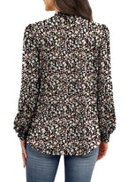 Blouses for Women Dressy Casual Long Sleeve Shirts for Women Business Casual Tops Mock Neck Womens Fall Fashion 2026 Work Clothes Early Spring Outfits for Teachers Clothing Floral Print L (01 - Floral Print / Large)