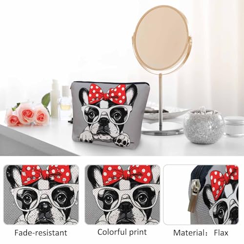 Makeup Bag French Bulldog Makeup Bags For Purse Pouch (9 x 7.1 inch / French Bulldog)