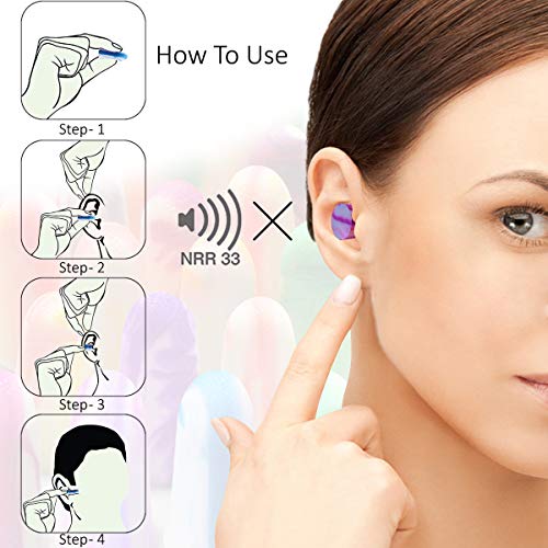 MOLDEX Soft Foam Earplugs Softies® Ear Plugs for Sleeping (Multi Color / 60 pair (Pack of 1))