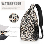 Crossbody Bags for Women Men Trendy Sling Bag Backpack Chest Bag (Medium / Leopard)