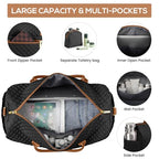 Travel Weekender Duffle Bags for Women (31-Black Brown / X-Large)
