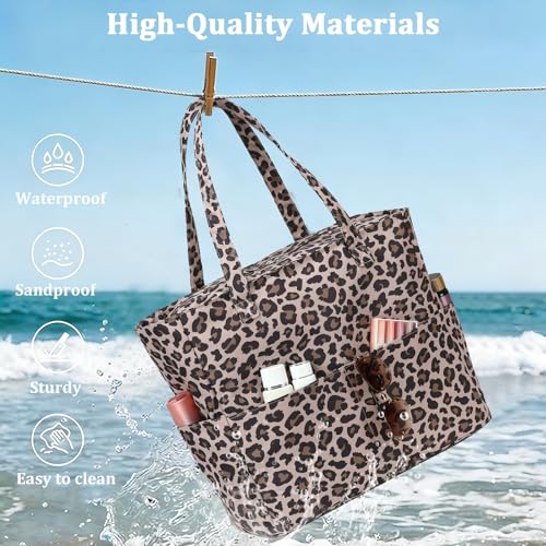 Large Beach Bag for Women (Dark Brown)