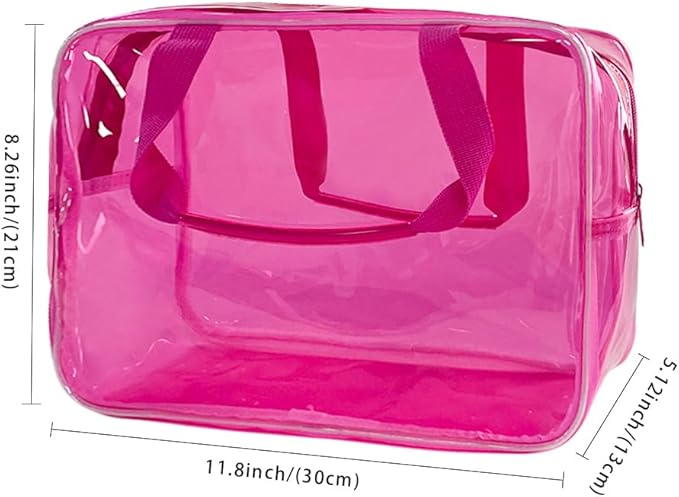 Travel Clear Waterproof PVC Bag, Toiletry Carry Pouch Makeup Artist Bag - Image 2