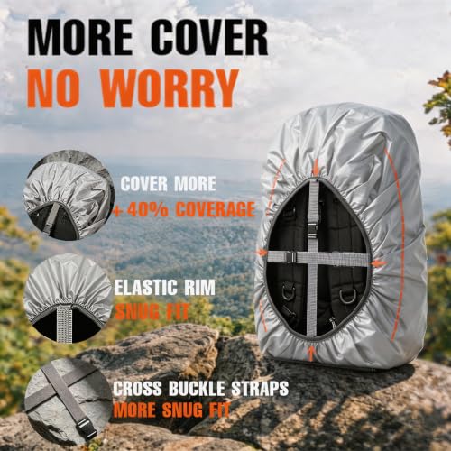Backpack Rain Cover (Gray / XXL (for 70-90L backpack))