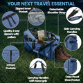 Travel Duffle Bag for Women & Men. Large Duffel Bag for Traveling Camp (100L / SnowDepBlue)