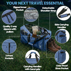 Travel Duffle Bag for Women & Men. Large Duffel Bag for Traveling Camp (100L / SnowDepBlue)