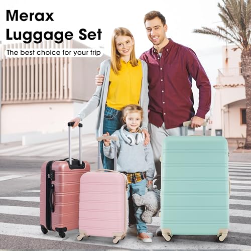 Luggage set 13 Piece 16 20 24 28 IN Hardside Suitcase with Bags (Luggage Set With Bags / Light Pink(13 piece))