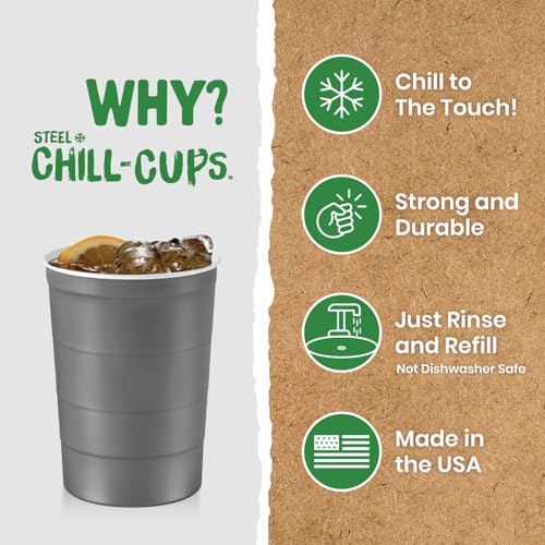 16 oz. Durable & Reusable Party Cups (Gray / 180 Count)