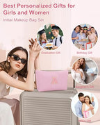 Personalized Initial Makeup Bag 3 (Pink 03)